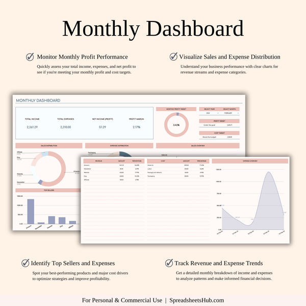 PLR - Small Business Bookkeeping Spreadsheet - SpreadsheetsHub