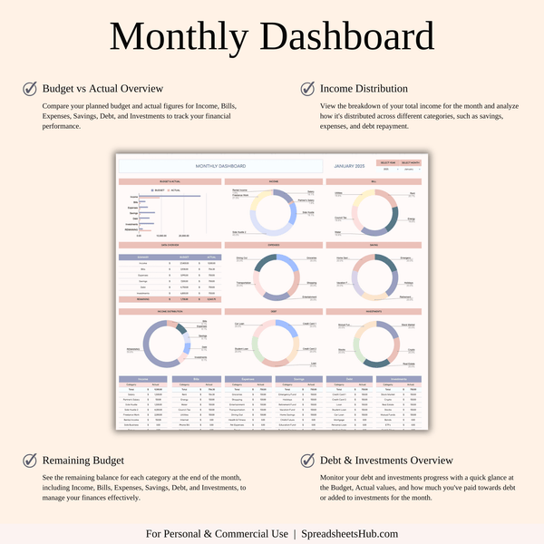 PLR - Income and Expense Tracker - SpreadsheetsHub