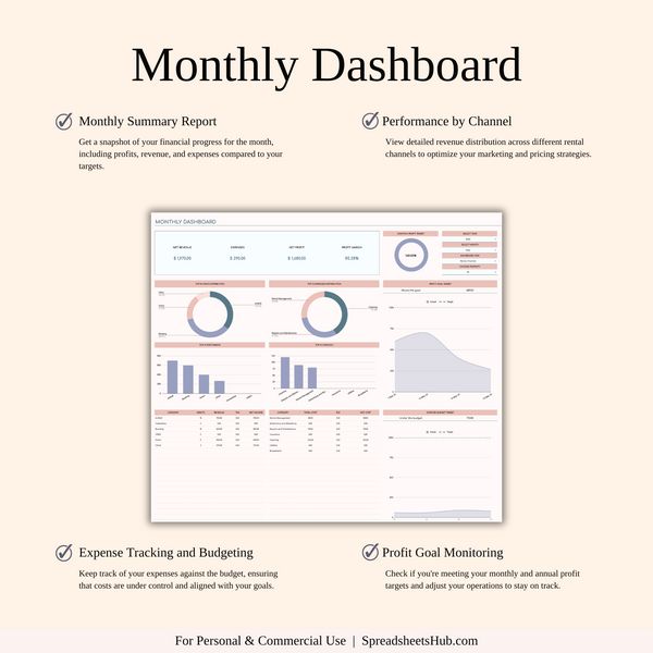 PLR - Airbnb Income and Expense Spreadsheet - SpreadsheetsHub