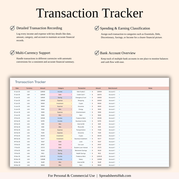 PLR - Annual Paycheck Budget - SpreadsheetsHub
