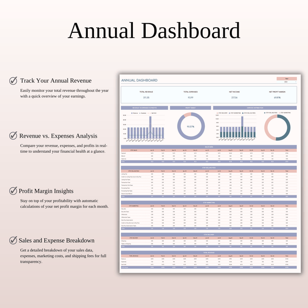 Etsy Seller Automatic Bookkeeping in Excel & Google Sheets - SpreadsheetsHub