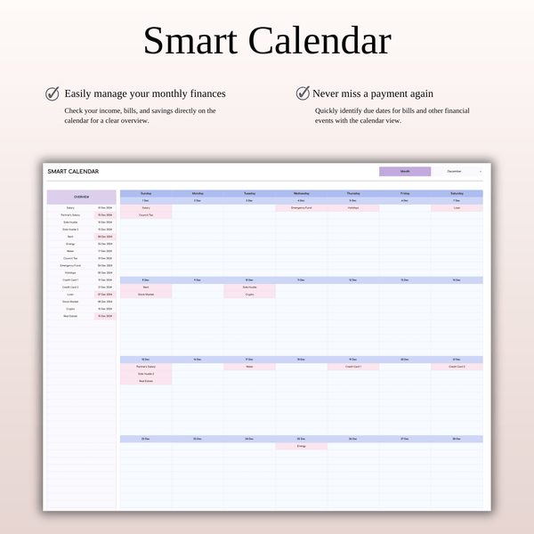 Bill Tracker Spreadsheet for Excel & Google Sheets (Rainbow Theme) - SpreadsheetsHub