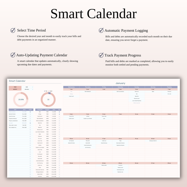 Ultimate Paycheck Budget Spreadsheet Template Excel & Google Sheets - SpreadsheetsHub