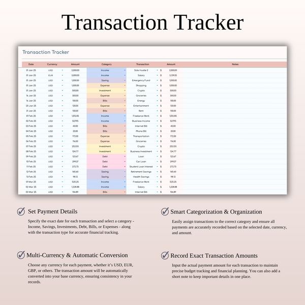 Monthly Budget Spreadsheet Template Excel & Google Sheets - SpreadsheetsHub