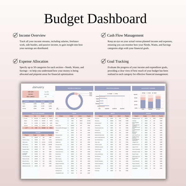 60/20/20 Budget Spreadsheet Template | Excel & Google Sheets - SpreadsheetsHub