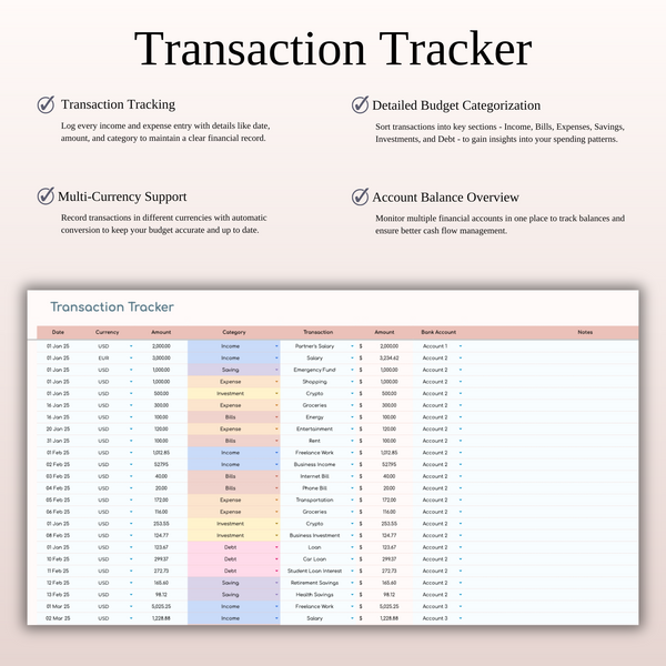 Annual Zero-Based Budgeting Spreadsheet Template for Excel and Google Sheets - SpreadsheetsHub