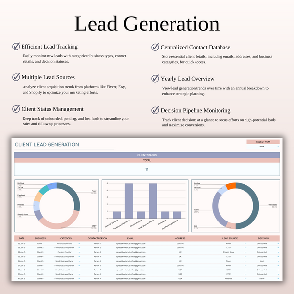 CRM Template for Excel and Google Sheets - SpreadsheetsHub