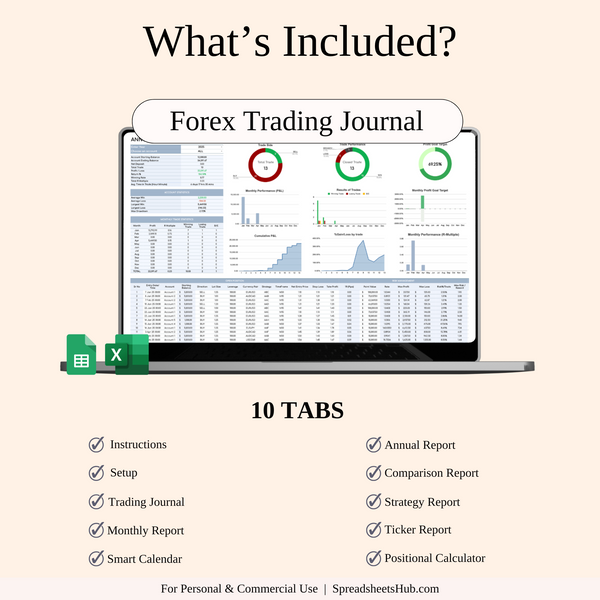 PLR - Ultimate Trading Journal Bundle - SpreadsheetsHub