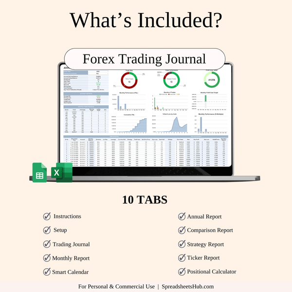 PLR - Ultimate Trading Journal Bundle - SpreadsheetsHub