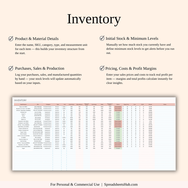 PLR - Inventory Tracker - SpreadsheetsHub