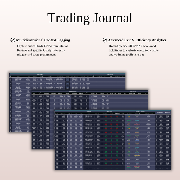 Trading Journal Swing Trading Journal - SpreadsheetsHub