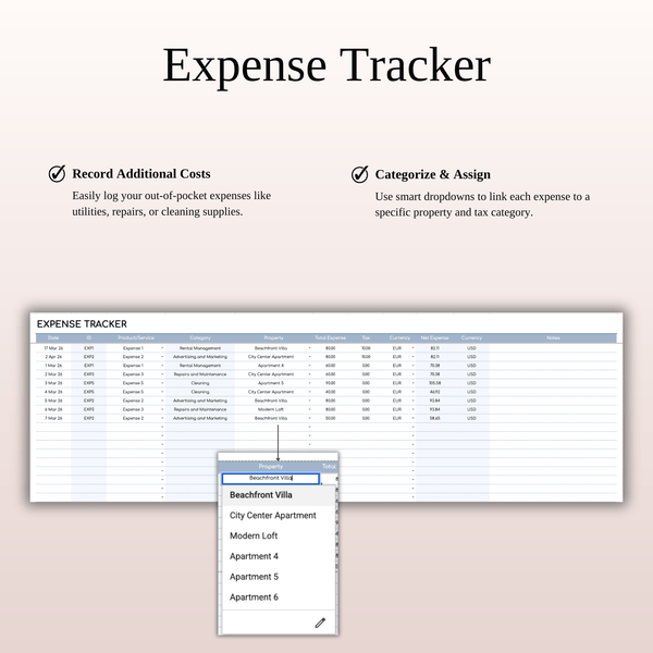 Ultimate Airbnb Host CSV Tracker: Excel & Google Sheets Template for Income and Expenses - SpreadsheetsHub