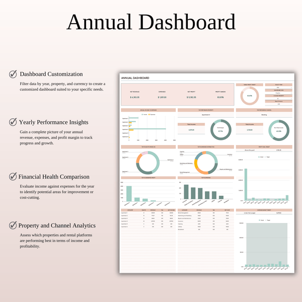 Zillow Property Tracker | Excel & Google Sheets for Hosts (Elegant Theme) - SpreadsheetsHub