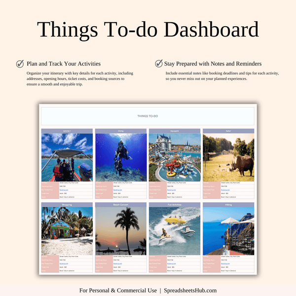 PLR - Ultimate Travel Planner Spreadsheet Template - SpreadsheetsHub