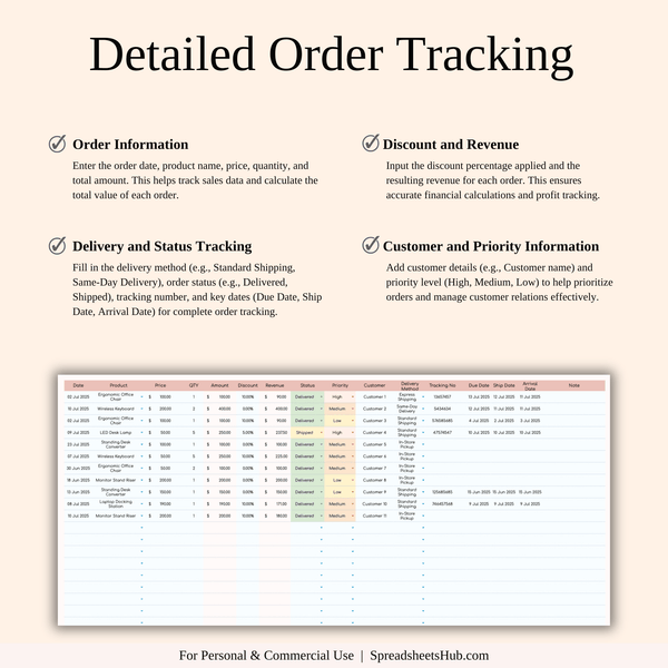 PLR - Order Tracker - SpreadsheetsHub