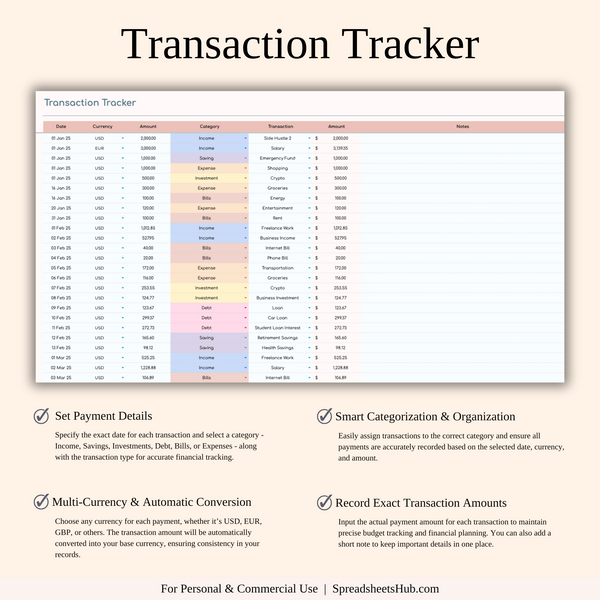 PLR - Monthly Budget Spreadsheet Template - SpreadsheetsHub