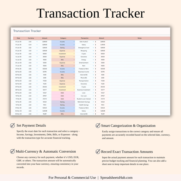 PLR - Monthly Budget Spreadsheet Template - SpreadsheetsHub