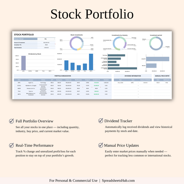 PLR - Stock Trading Journal - SpreadsheetsHub