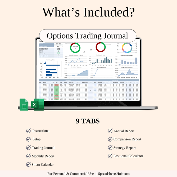 PLR - Ultimate Trading Journal Bundle - SpreadsheetsHub