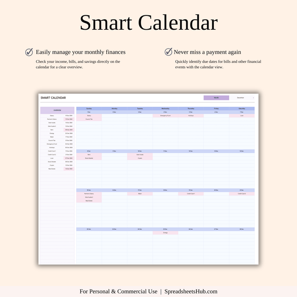 PLR - Bill Tracker Spreadsheet (Rainbow Theme) - SpreadsheetsHub