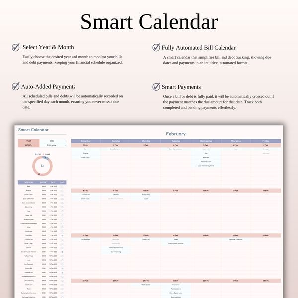 Monthly Budget Spreadsheet Template Excel & Google Sheets - SpreadsheetsHub