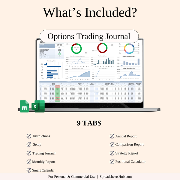 PLR - Trading Journals for Tracking Financial Markets - SpreadsheetsHub