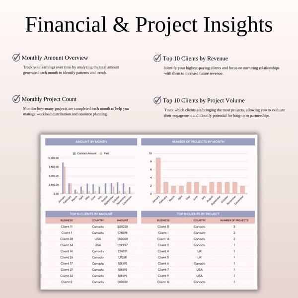 Client Tracker Spreadsheet Template in Excel and Google Sheets - SpreadsheetsHub