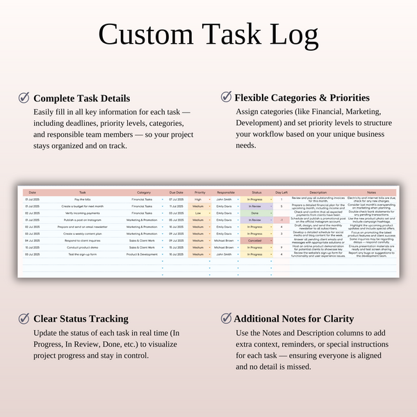 Task Tracker Template Spreadsheet for Google Sheets & Excel - SpreadsheetsHub