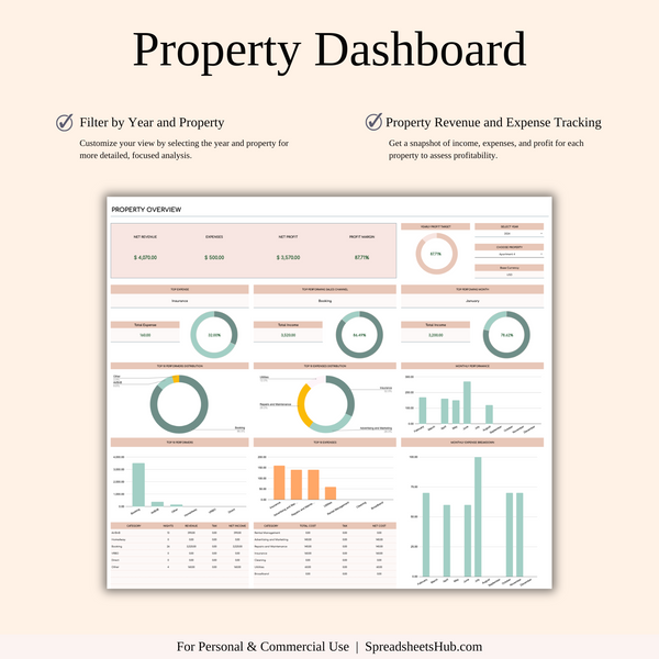 PLR - Airbnb Spreadsheet Template (Elegant Theme) - SpreadsheetsHub