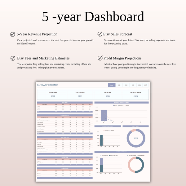 Etsy Seller Automatic Bookkeeping in Excel & Google Sheets - SpreadsheetsHub