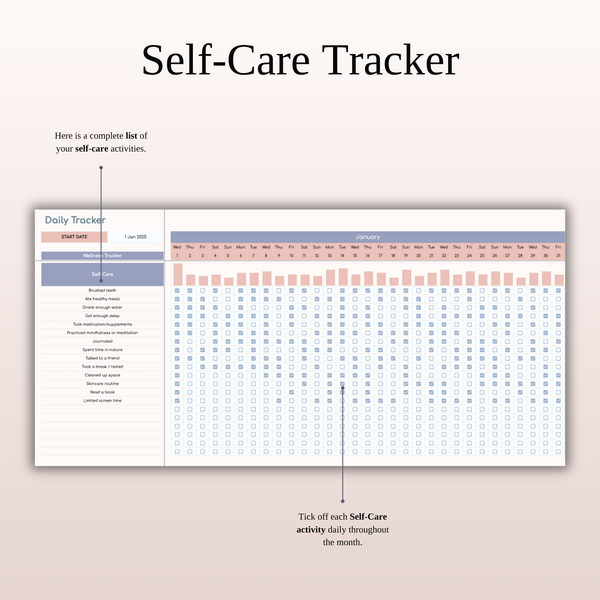 Self-Care Tracker Health Metrics Tracker