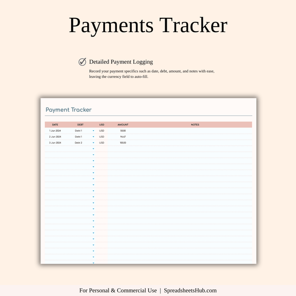 PLR - Debt Snowball Calculator Spreadsheet Template - SpreadsheetsHub