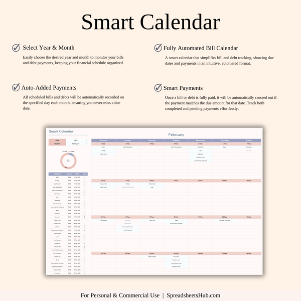 PLR - Monthly Budget Spreadsheet Template - SpreadsheetsHub