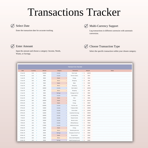 70/20/10 Budget Spreadsheet Template | Excel & Google Sheets - SpreadsheetsHub