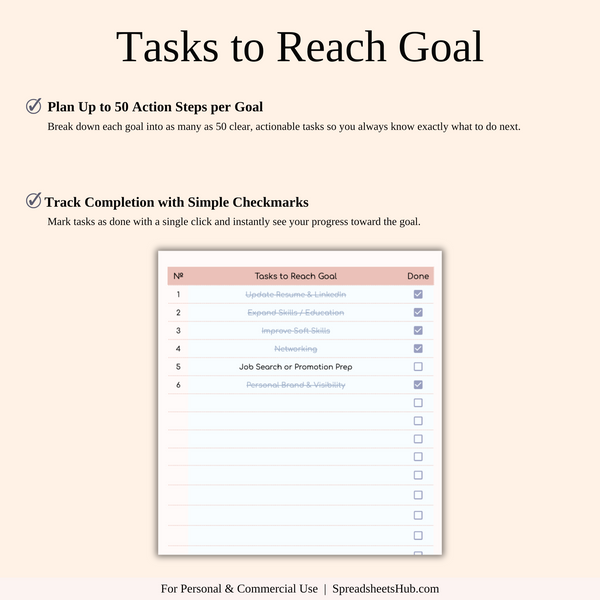 PLR - Goal Planner - SpreadsheetsHub