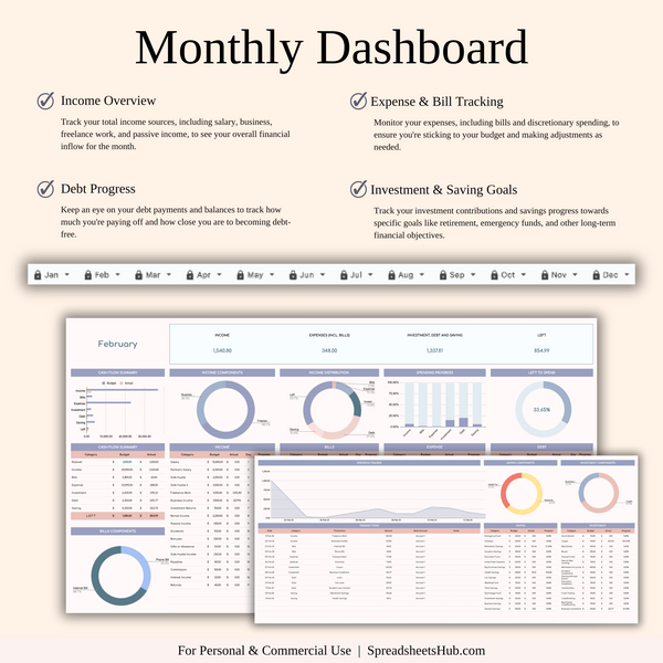 PLR - Annual Paycheck Budget - SpreadsheetsHub