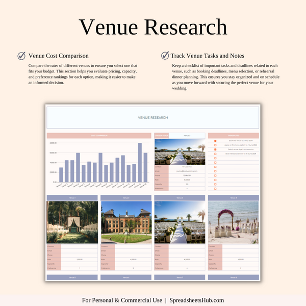 PLR - Wedding Planner Spreadsheet Template - SpreadsheetsHub