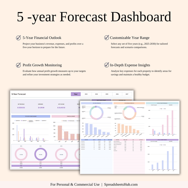 PLR - Property Management Tool for Zillow (Rainbow Theme) - SpreadsheetsHub