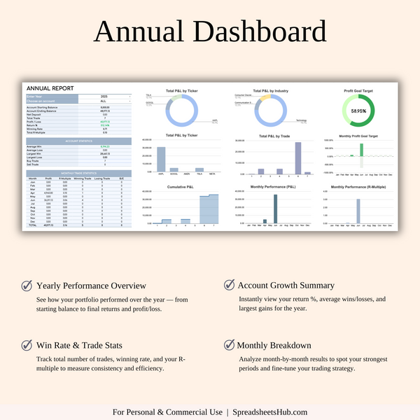 PLR - Stock Trading Journal - SpreadsheetsHub