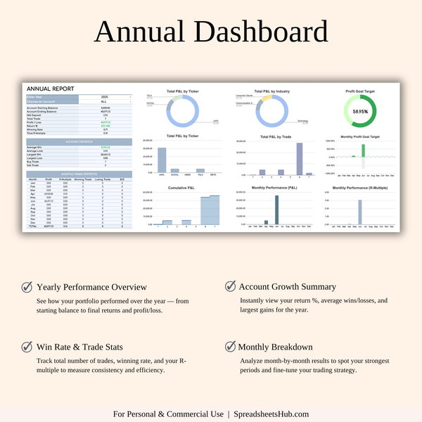PLR - Stock Trading Journal - SpreadsheetsHub
