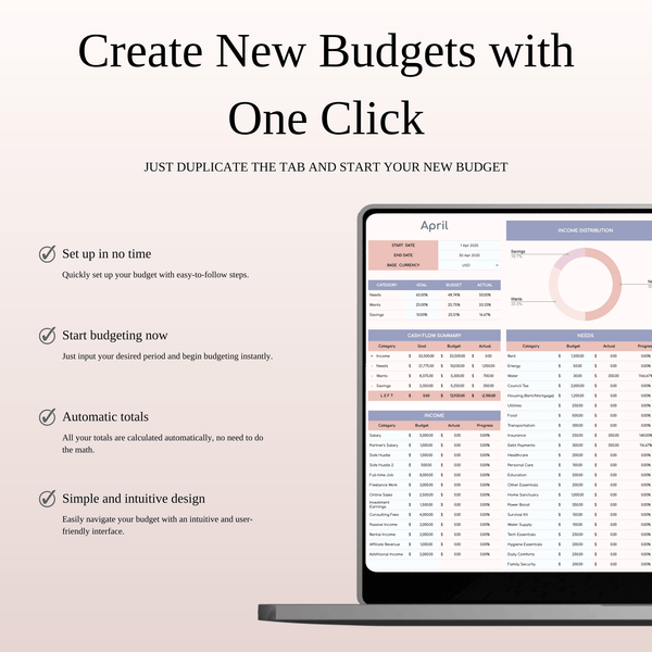 65/25/10 Budget Spreadsheet Template | Excel & Google Sheets - SpreadsheetsHub