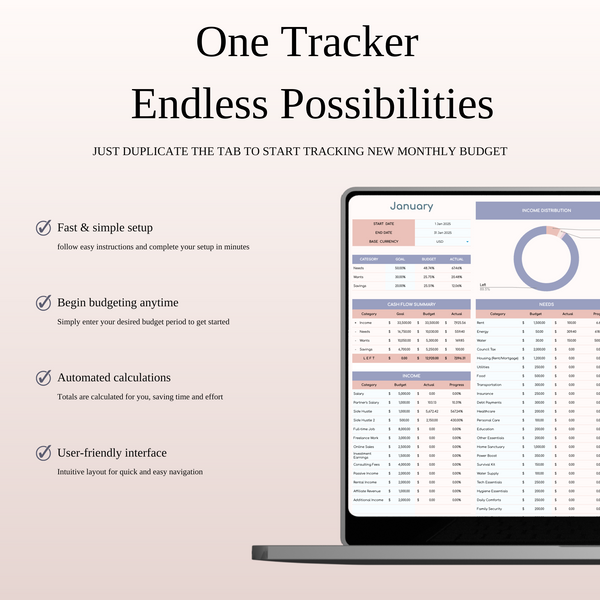 50/30/20 Budget Spreadsheet Template | Excel & Google Sheets - SpreadsheetsHub