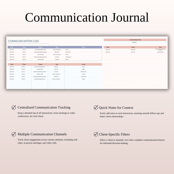 CRM Tracker | SpreadsheetsHub