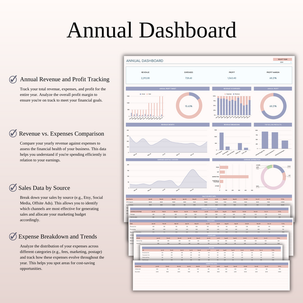 Etsy Seller Spreadsheet Template in Excel & Google Sheets - SpreadsheetsHub