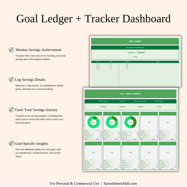 PLR - Simple Budget Planner (Green Theme) - SpreadsheetsHub