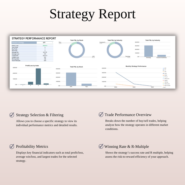 Stock Trading Journal Template for Google Sheets & Excel - SpreadsheetsHub