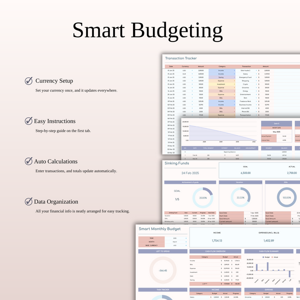 Ultimate Monthly Budget Spreadsheet Template Excel & Google Sheets - SpreadsheetsHub