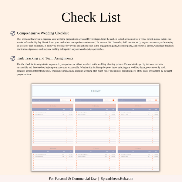 PLR - Wedding Planner Spreadsheet Template - SpreadsheetsHub