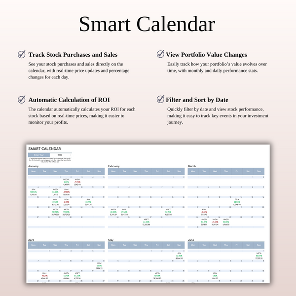 Stock Portfolio Tracker for Google Sheets & Excel - SpreadsheetsHub