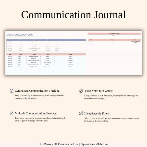 PLR - CRM Template for Excel and Google Sheets - SpreadsheetsHub